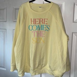 Yellow pullover sweater